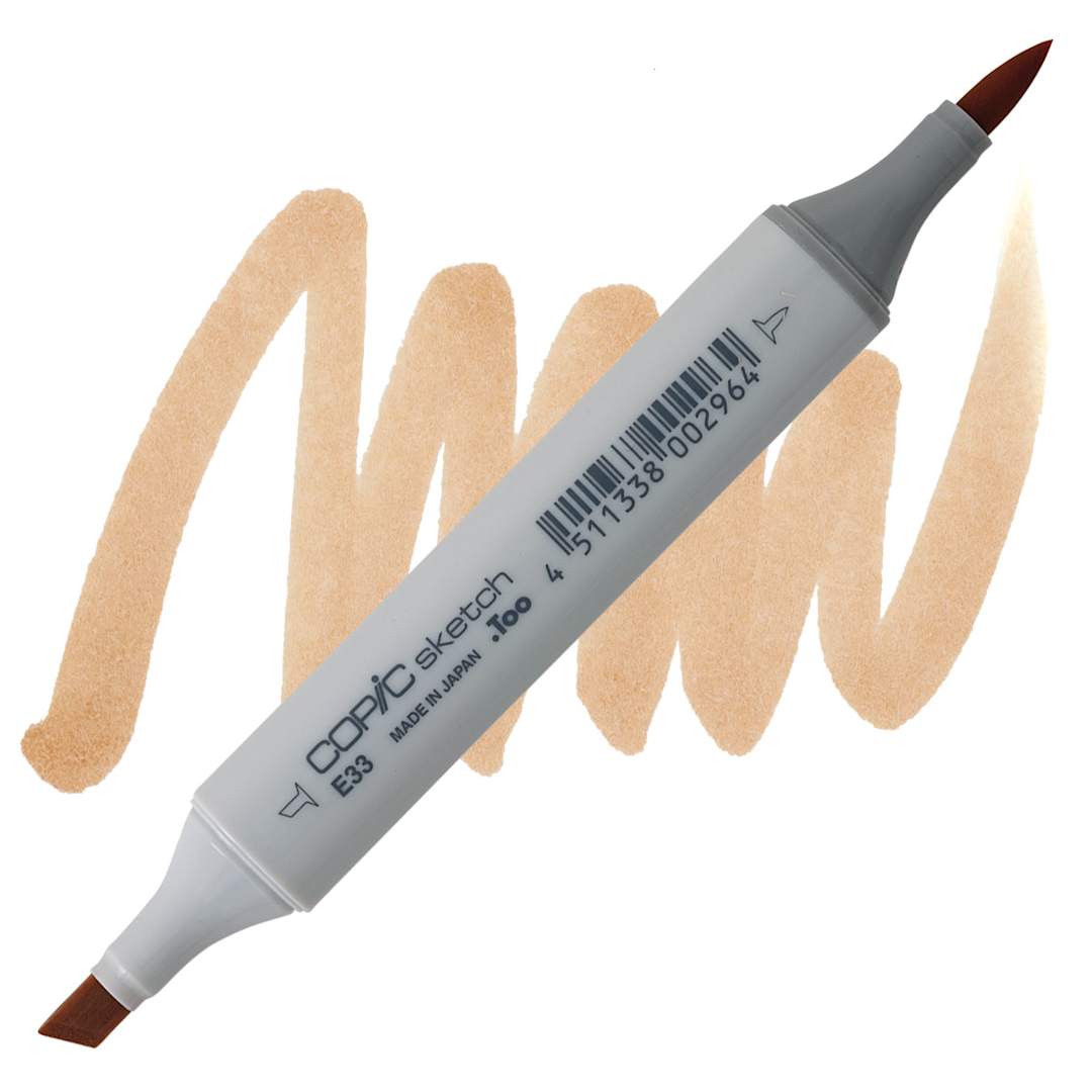 Open in modal - Copic Sketch Marker - Sand E33 marker and swatch
