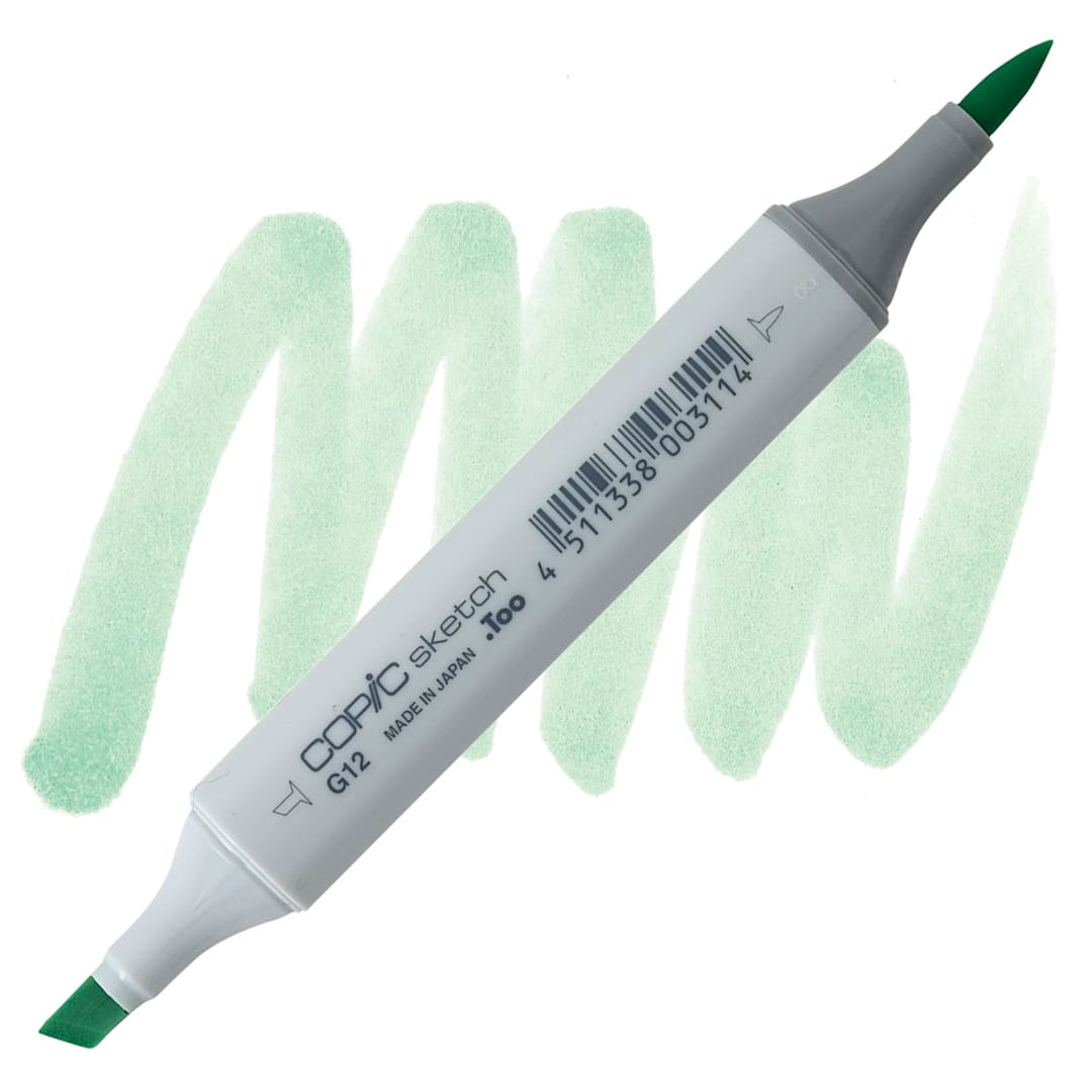 Open in modal - Copic Sketch Marker - Sea Green G12 marker and swatch