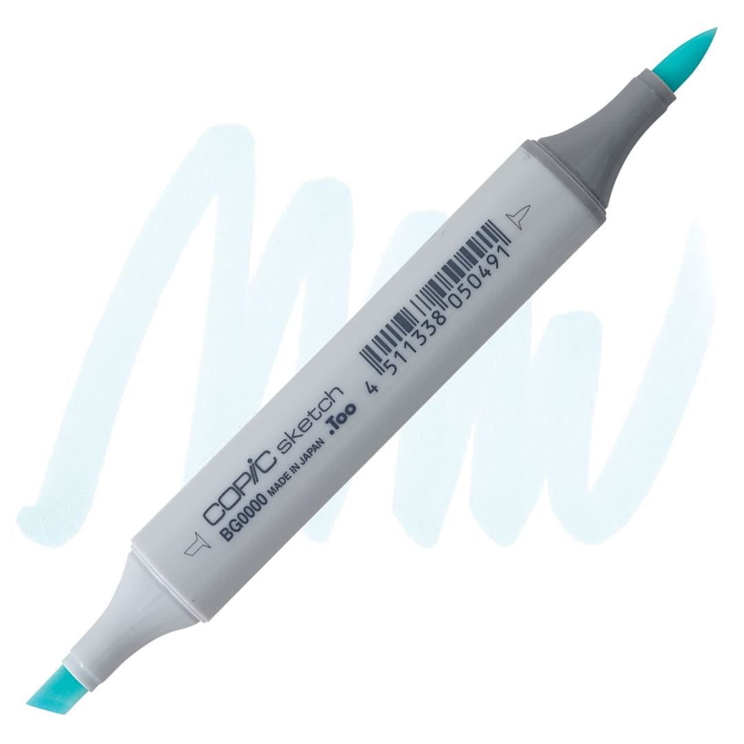 Open in modal - Copic Sketch Marker - Snow Green BG0000 marker and swatch