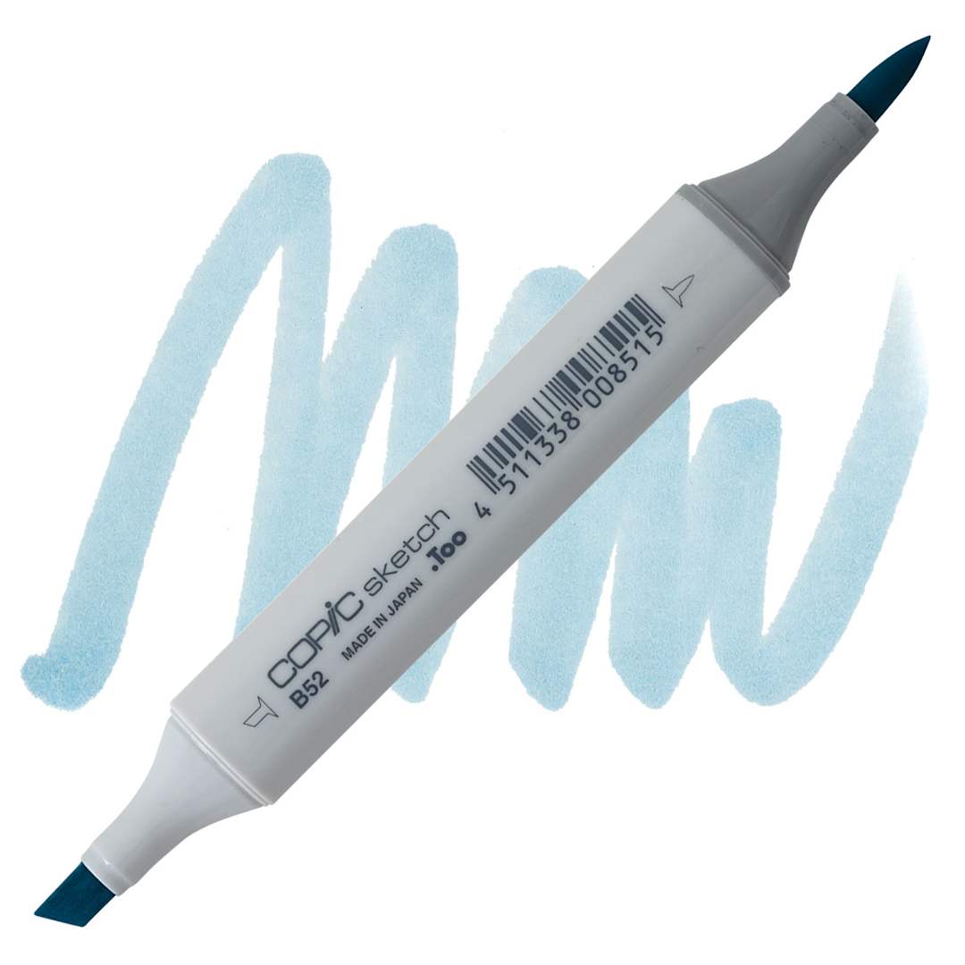 Open in modal - Copic Sketch Marker - Soft Greenish Blue B52 marker and swatch
