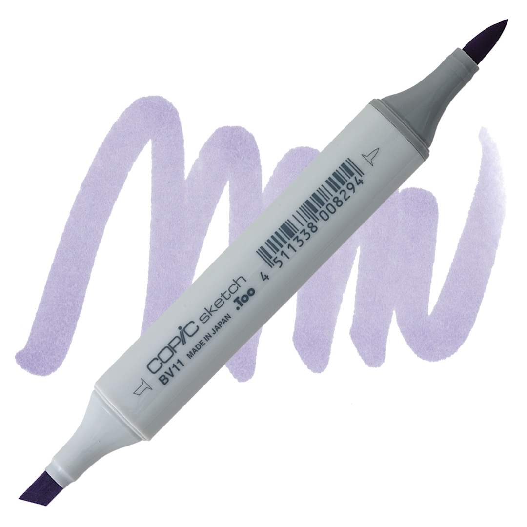 Open in modal - Copic Sketch Marker - Soft Violet BV11 marker and swatch