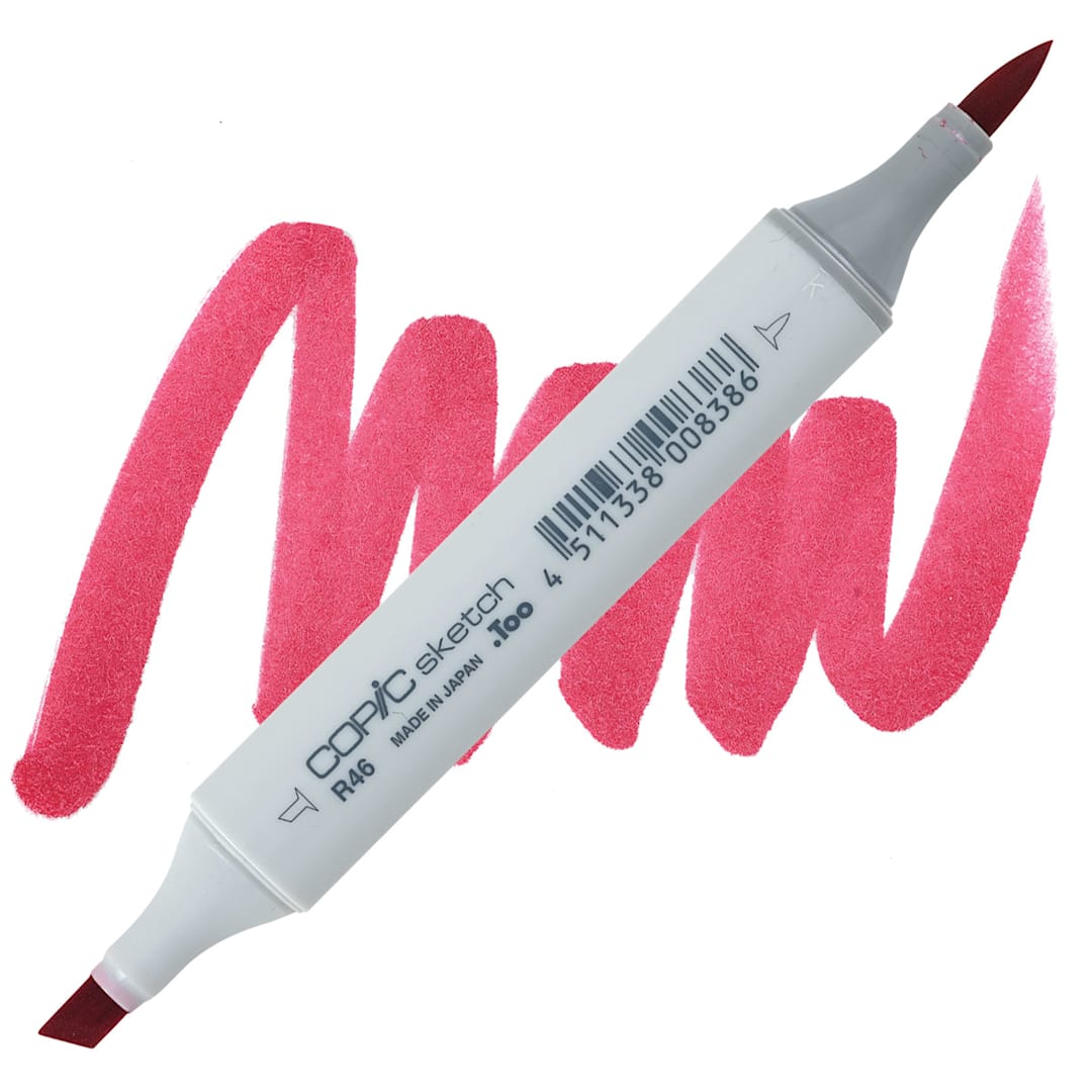 Open in modal - Copic Sketch Marker - Strong Red R46 marker and swatch