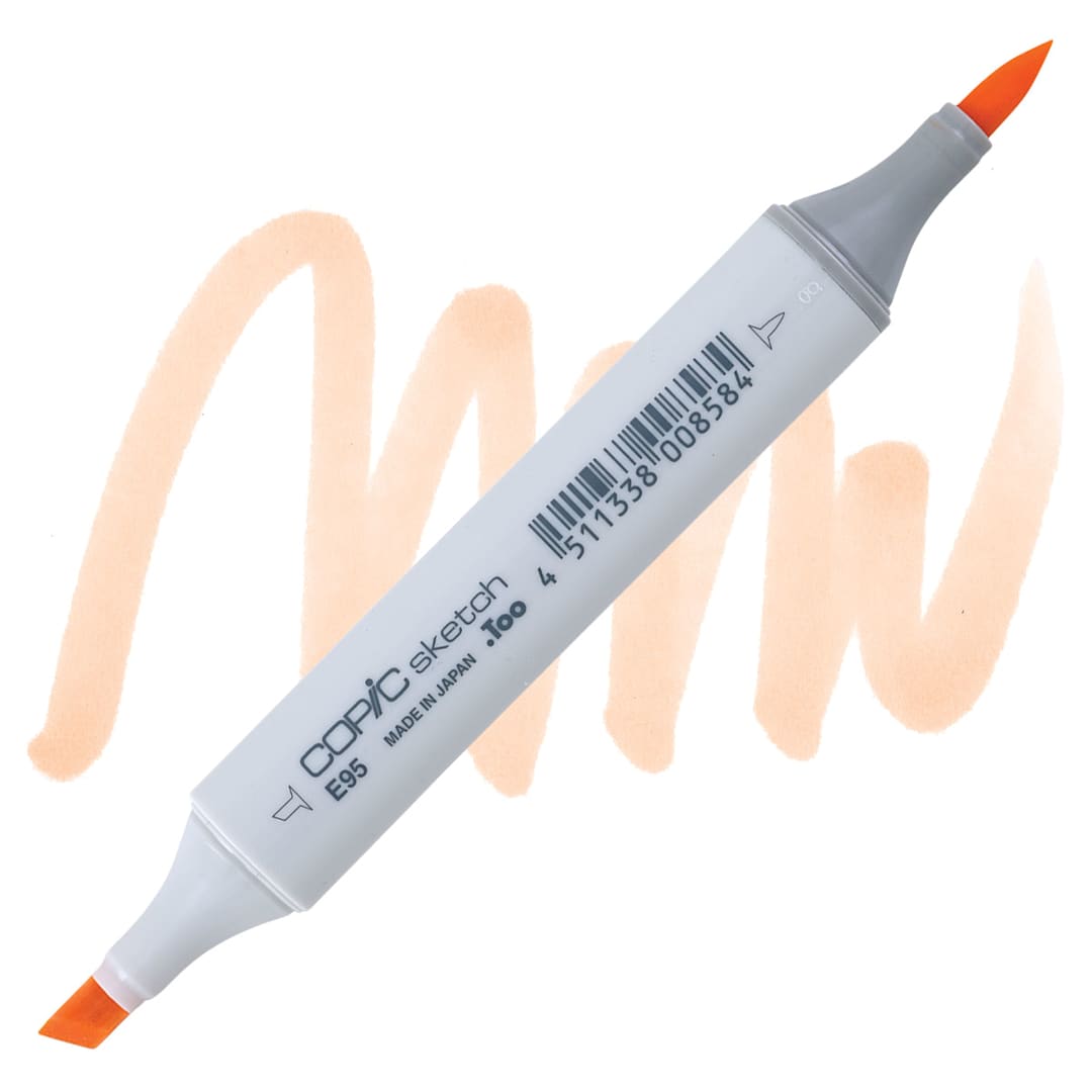 Open in modal - Copic Sketch Marker - Tea Orange E95 marker and swatch