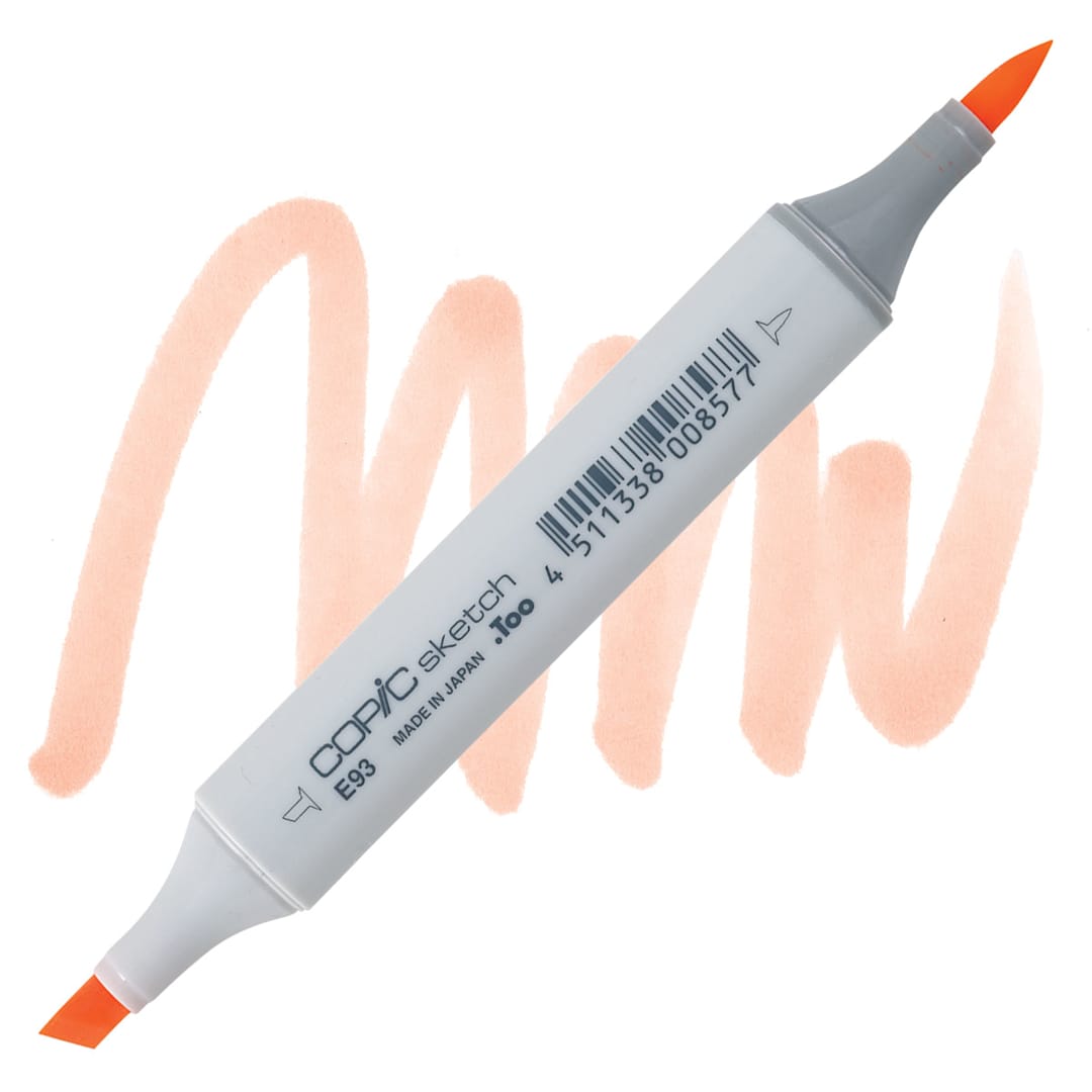 Open in modal - Copic Sketch Marker - Tea Rose E93 marker and swatch