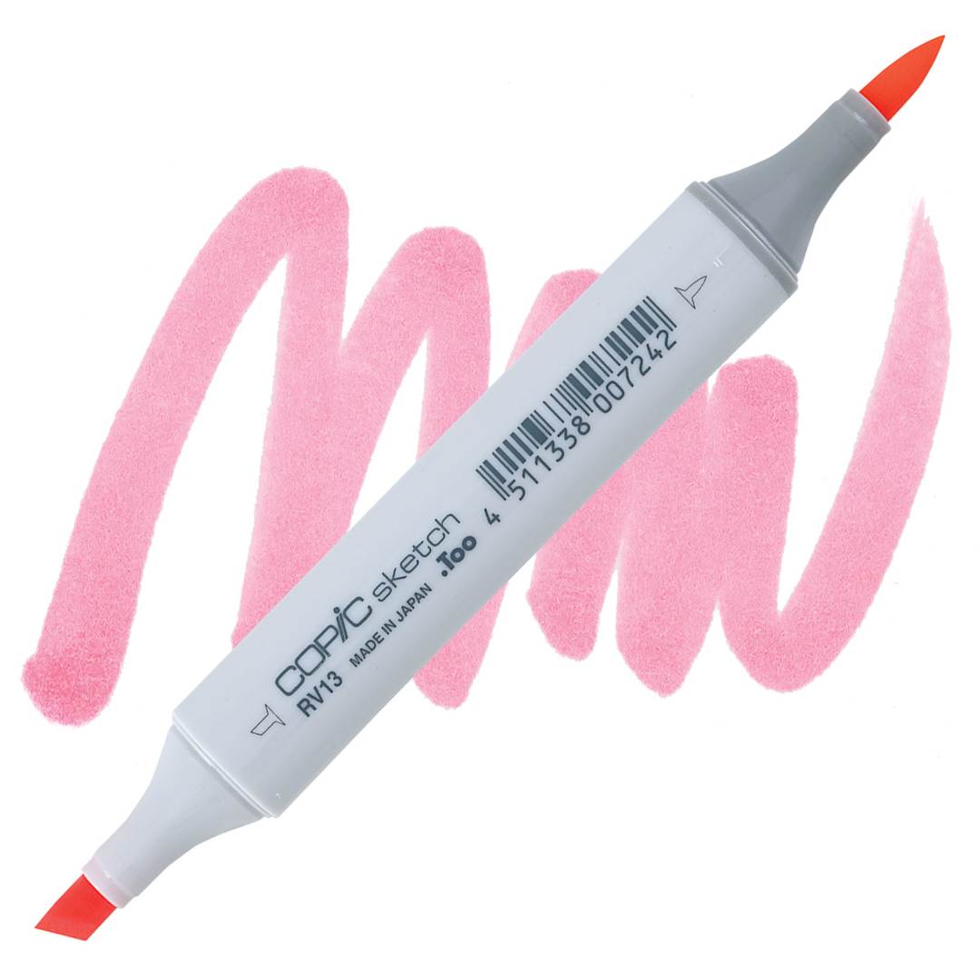 Open in modal - Copic Sketch Marker - Tender Pink RV13 marker and swatch