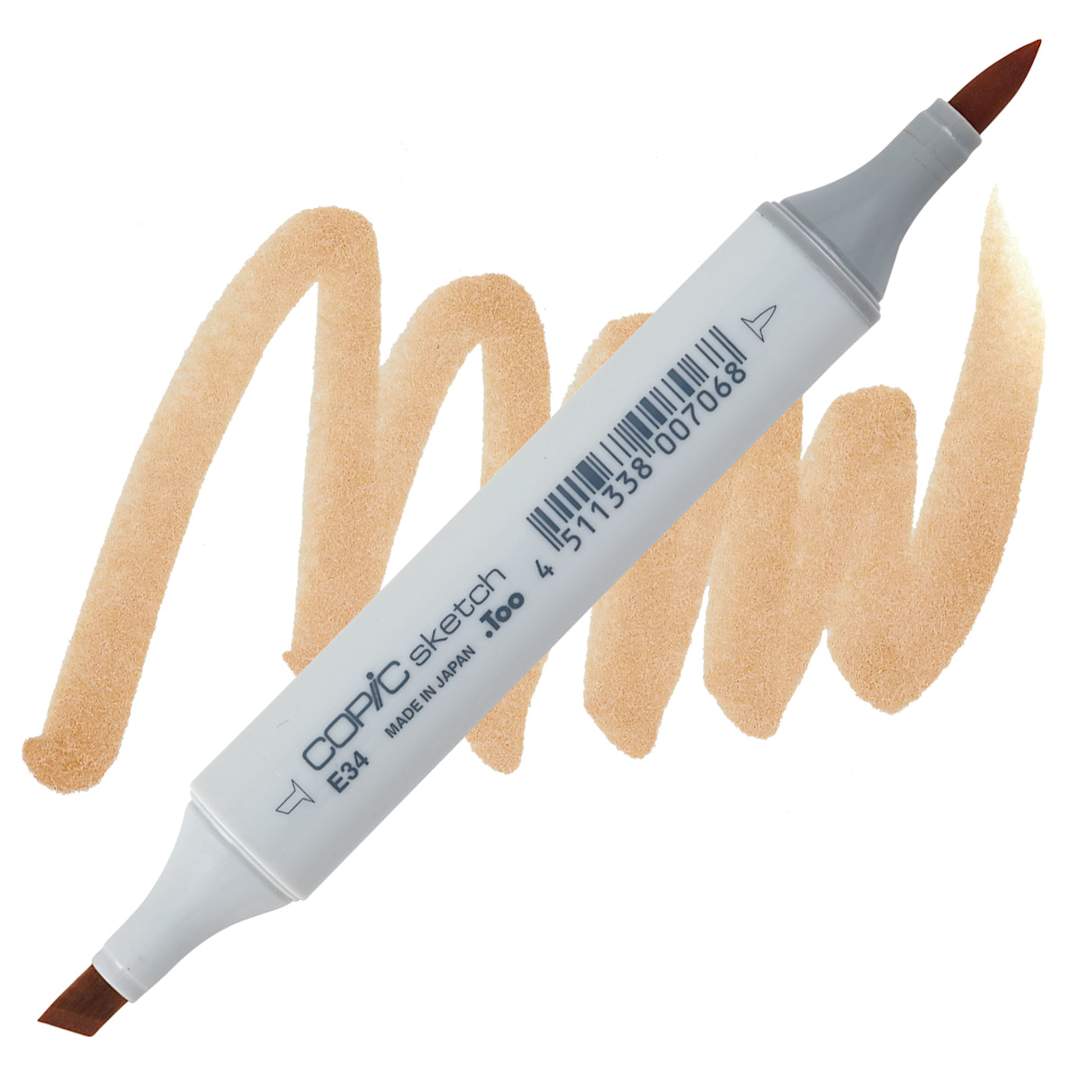 Open in modal - Copic Sketch Marker - Toast E34 marker and swatch