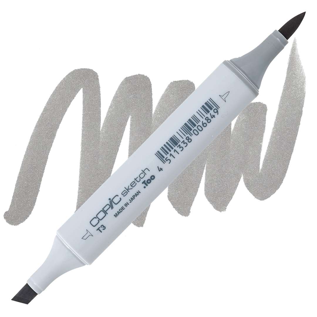Open in modal - Copic Sketch Marker - Toner Gray T3 marker and swatch