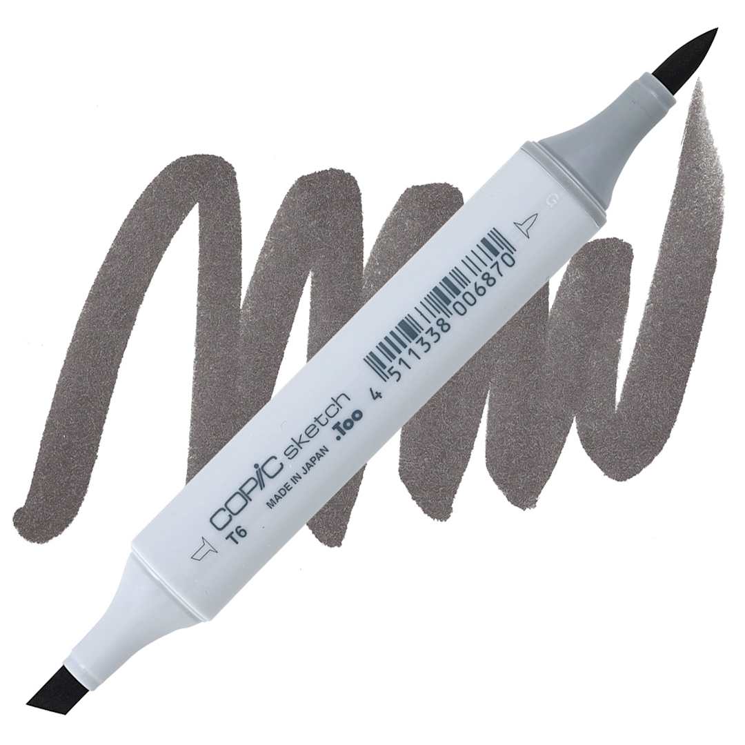 Open in modal - Copic Sketch Marker - Toner Gray T6 marker and swatch