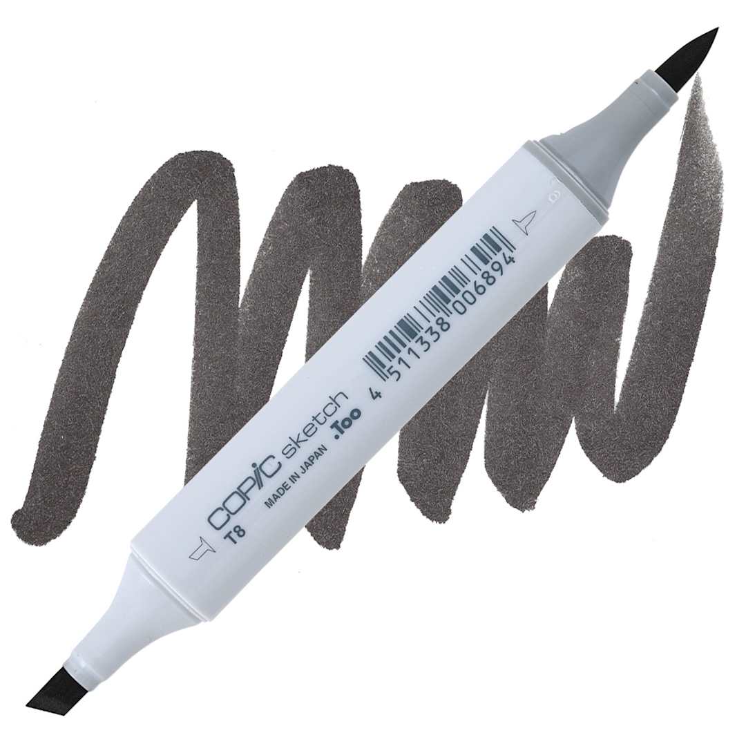 Open in modal - Copic Sketch Marker - Toner Gray T8 marker and swatch