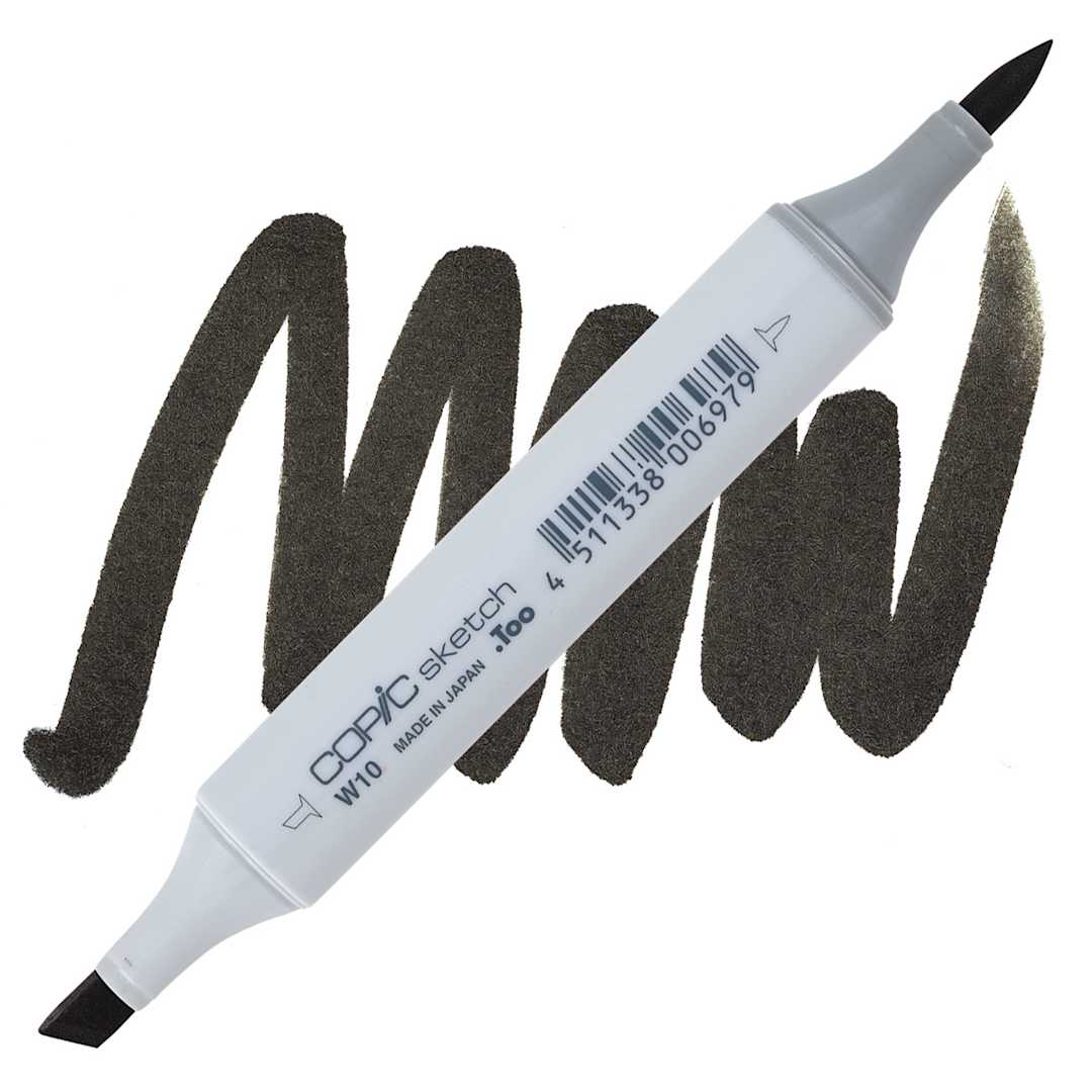Open in modal - Copic Sketch Marker - Warm Gray W10 marker and swatch