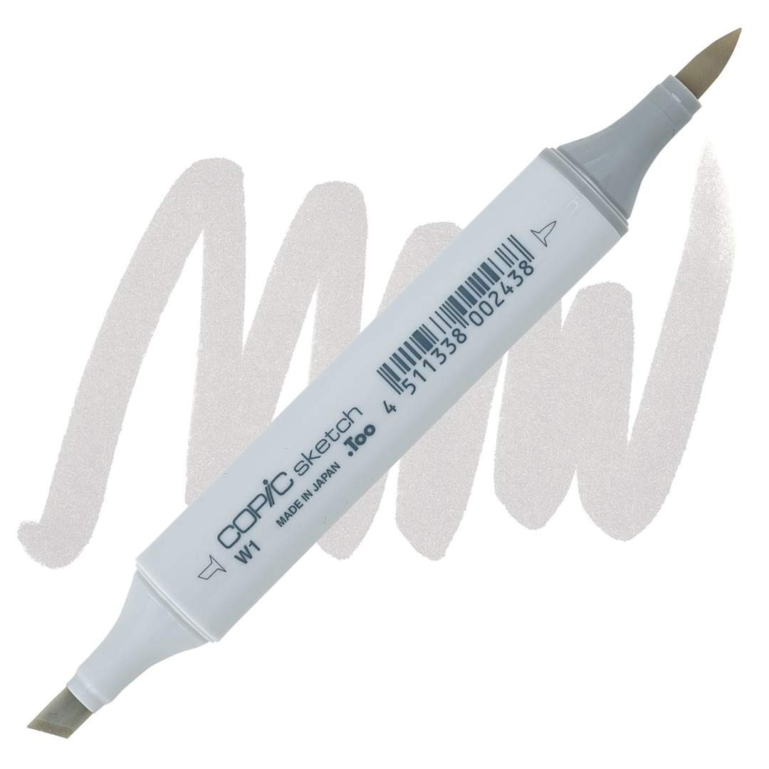 Open in modal - Copic Sketch Marker - Warm Gray W1 marker and swatch