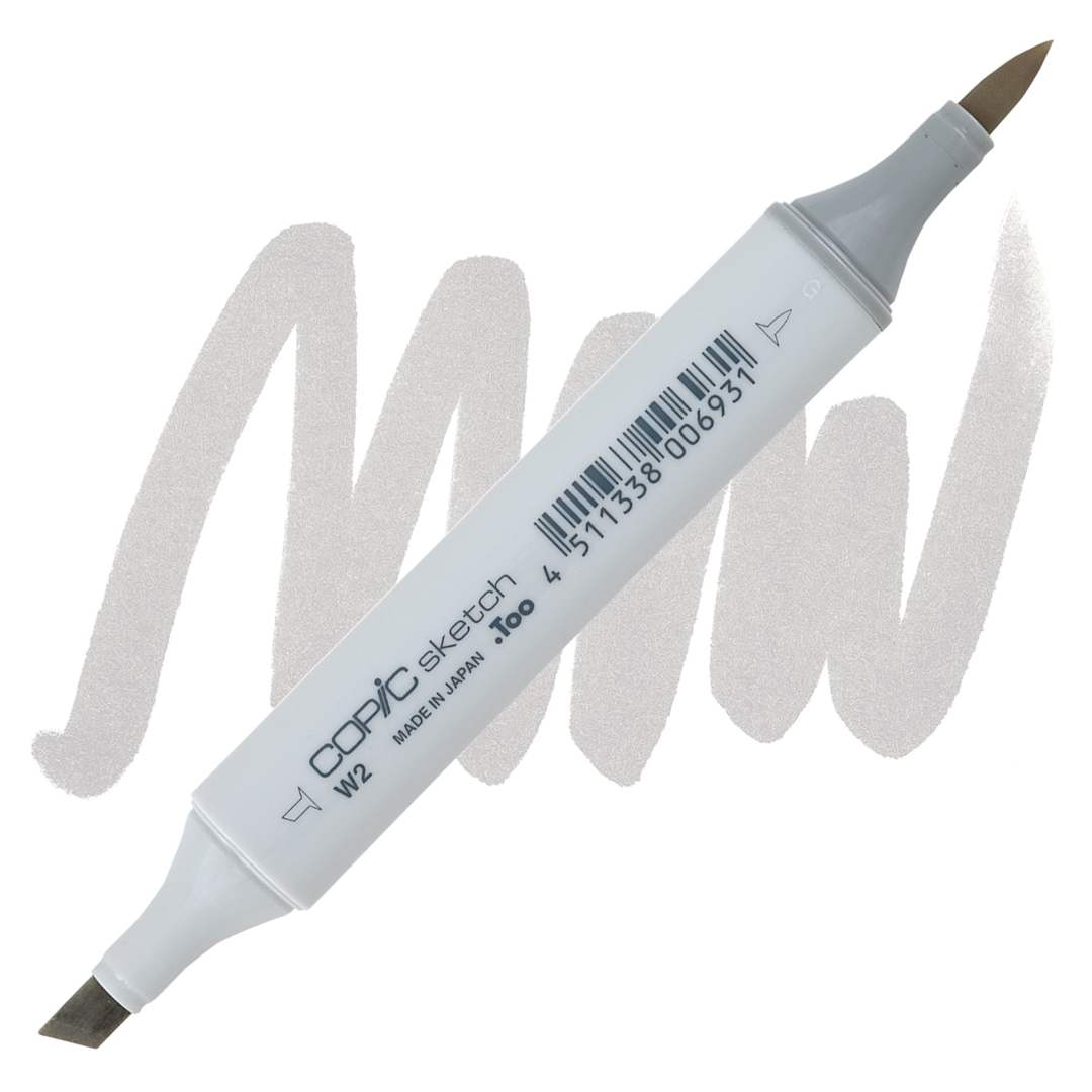 Open in modal - Copic Sketch Marker - Warm Gray W2 marker and swatch