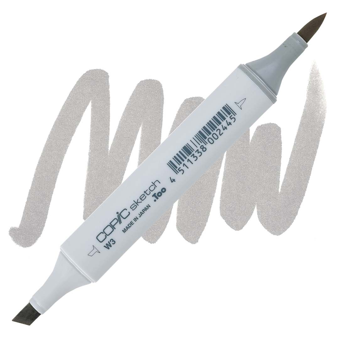 Open in modal - Copic Sketch Marker - Warm Gray W3 marker and swatch