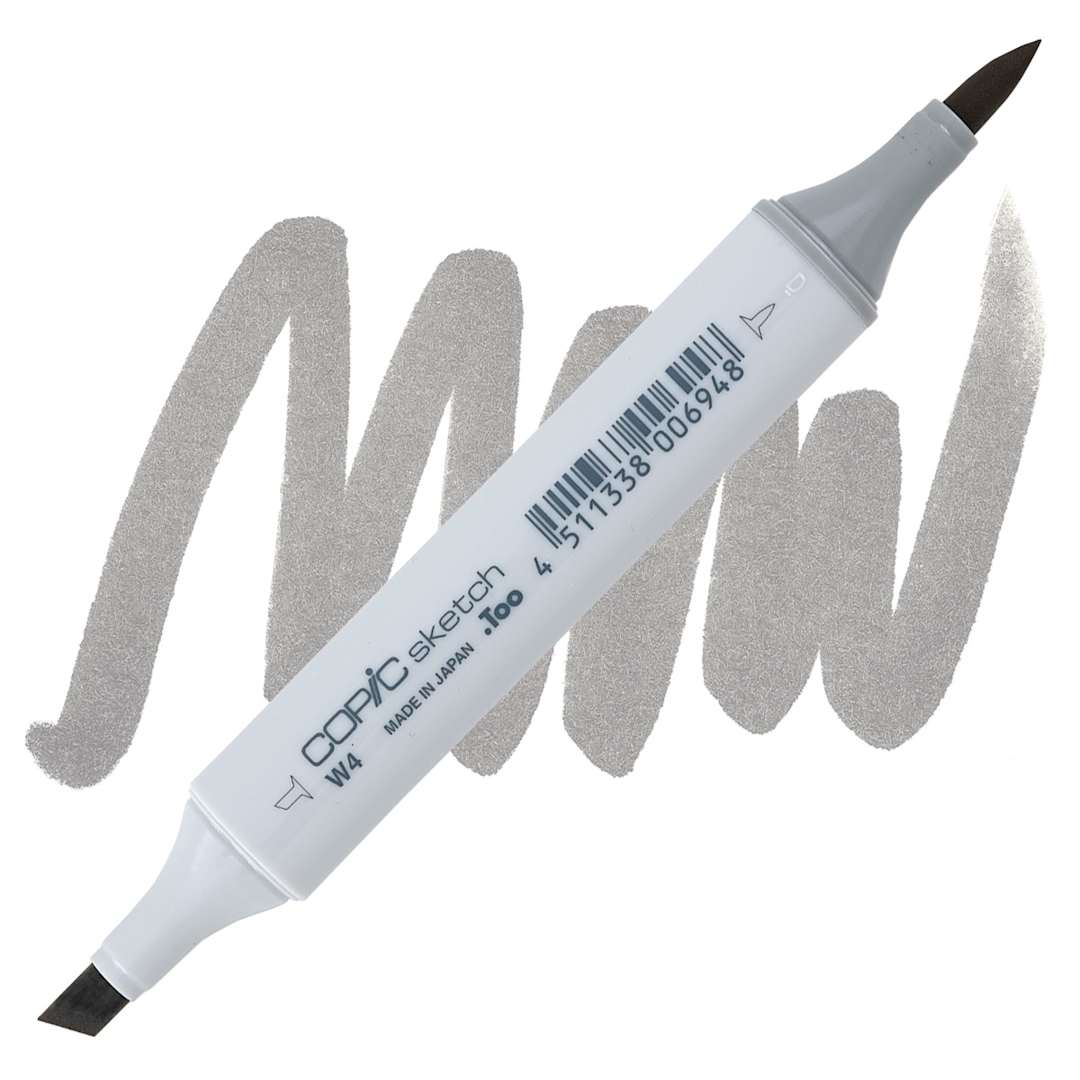 Open in modal - Copic Sketch Marker - Warm Gray W4 marker and swatch