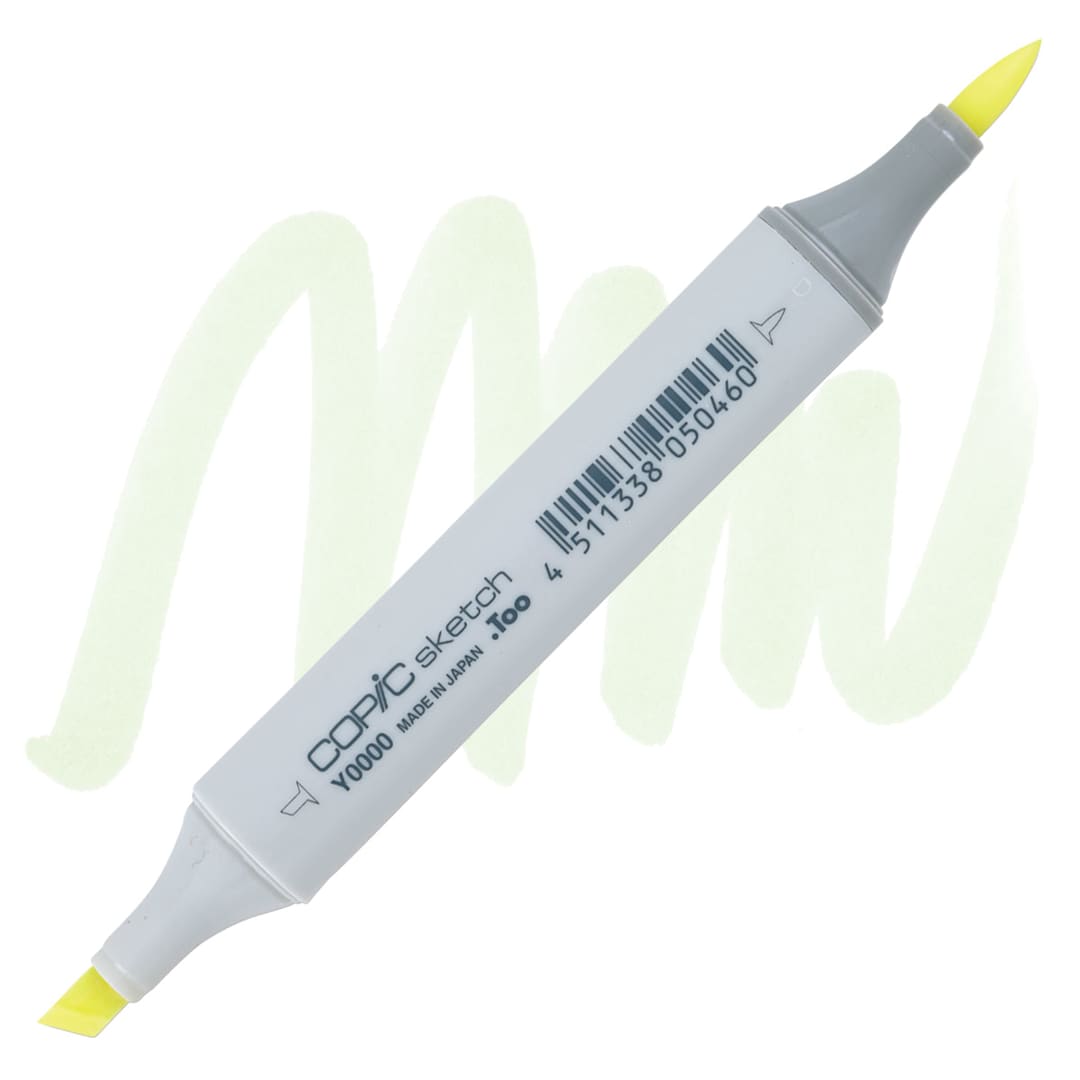 Open in modal - Copic Sketch Marker - Yellow Fluorite Y0000 marker and swatch