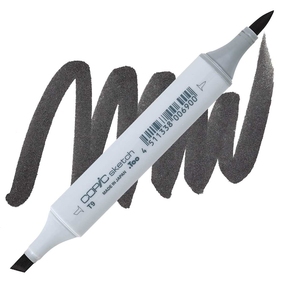 Open in modal - Copic Sketch Marker - Toner Gray T9 marker and swatch