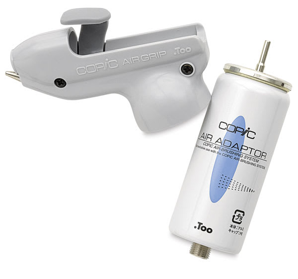 Open in modal - Copic Airbrush System - Air grip shown with Air Adaptor adjacent