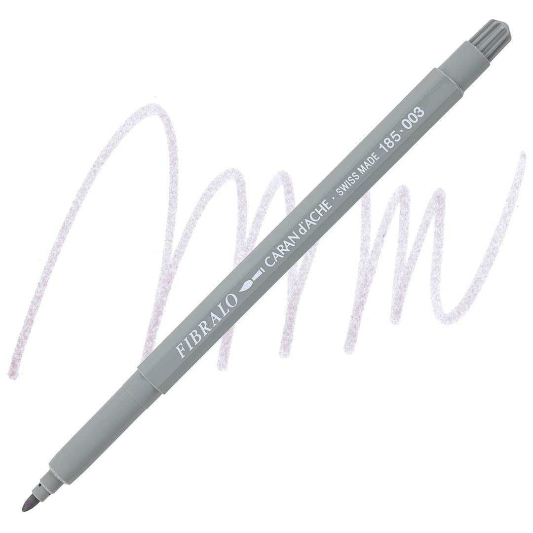 Open in modal - Caran d'Ache Fibralo Marker - Light Grey marker and swatch