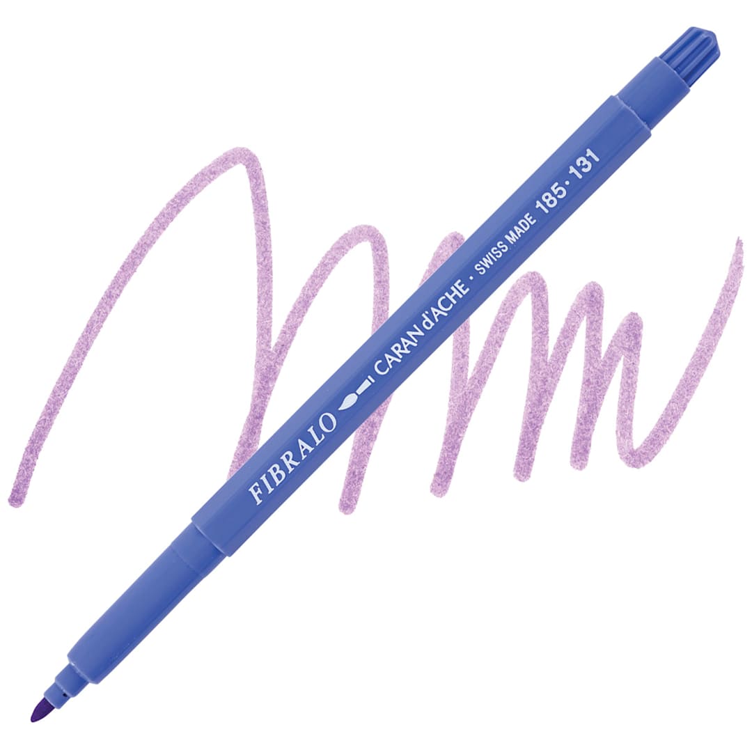 Open in modal - Caran d'Ache Fibralo Marker - Periwinkle Blue marker and swatch
