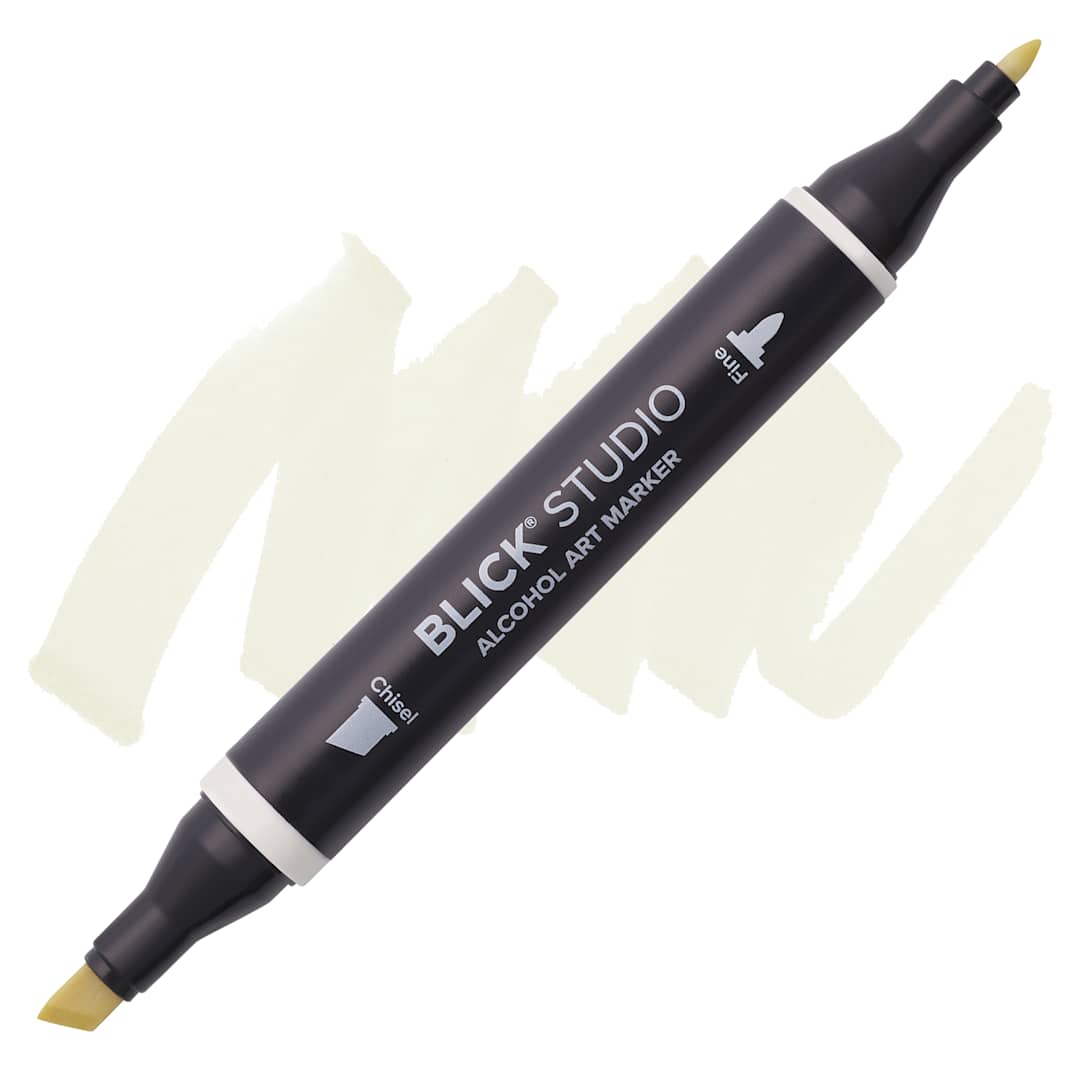 Open in modal - Blick Studio Alcohol Art Marker - 092 Antique White, swatch and marker