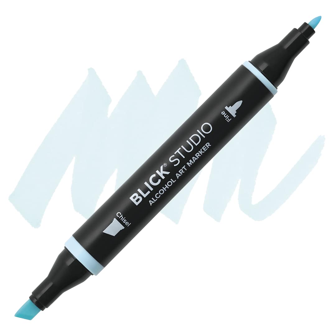 Open in modal - Blick Studio Alcohol Art Marker - 532 Powder Blue, swatch and marker