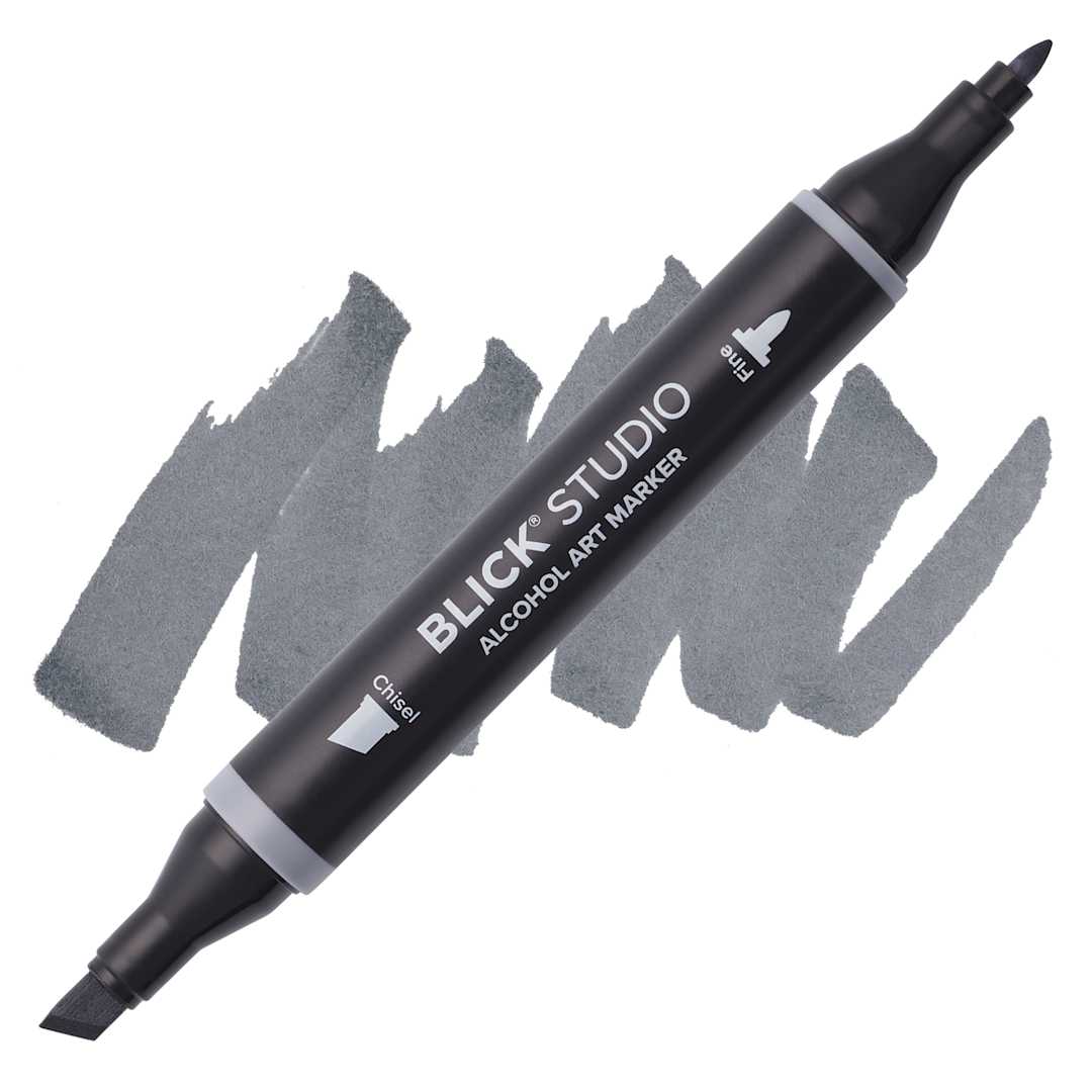 Open in modal - Blick Studio Alcohol Art Marker - 021 Basic Gray 3, swatch and marker