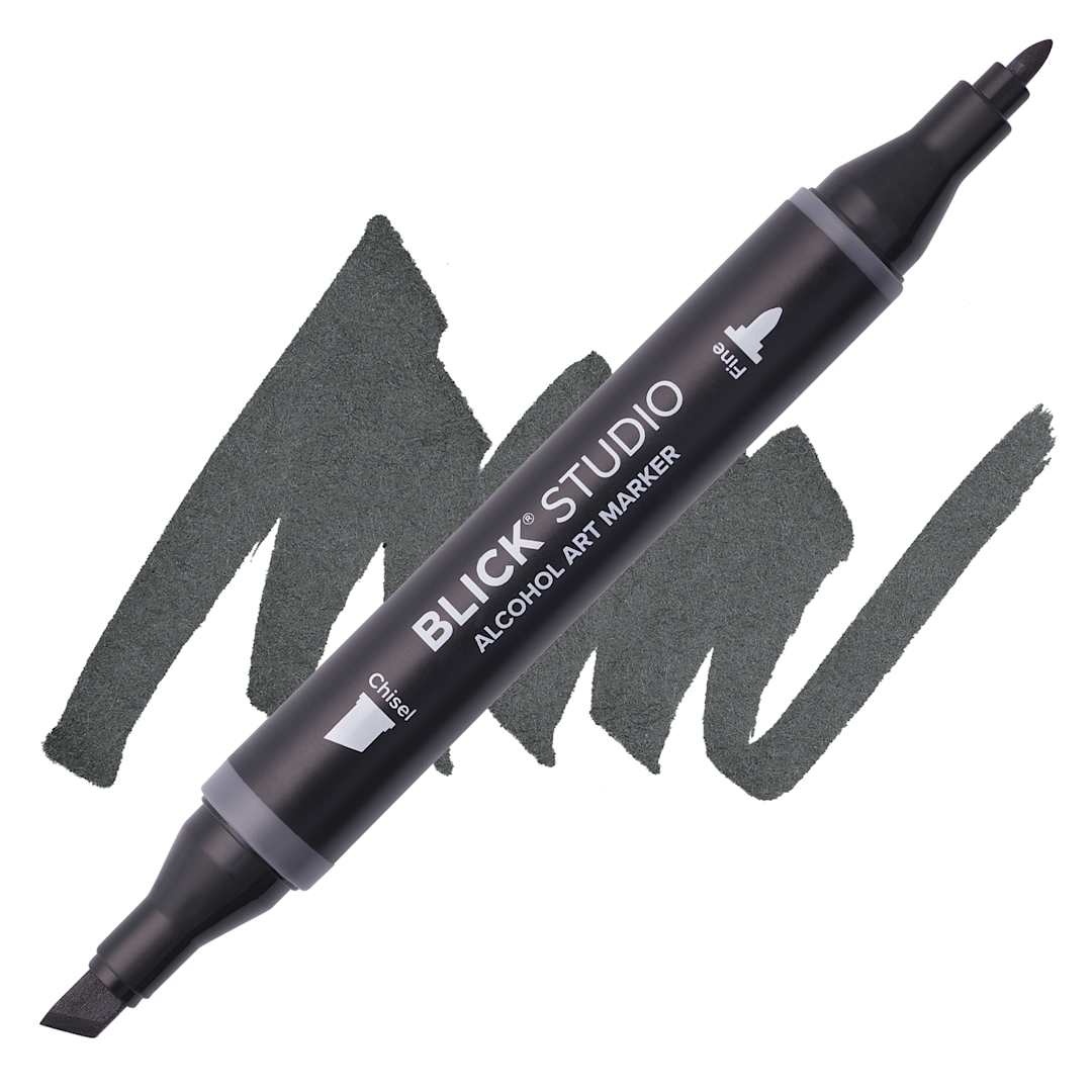 Open in modal - Blick Studio Alcohol Art Marker - 082 Basic Gray 5, swatch and marker