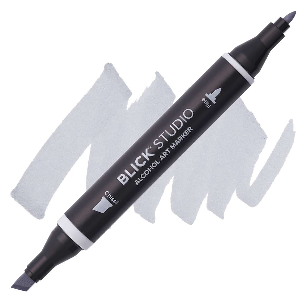 Open in modal - Blick Studio Alcohol Art Marker - 026 Cool Gray 40%, swatch and marker