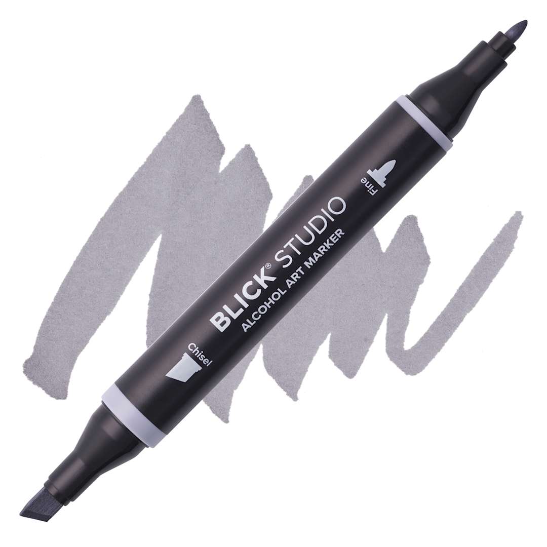 Open in modal - Blick Studio Alcohol Art Marker - 028 Cool Gray 60%, swatch and marker