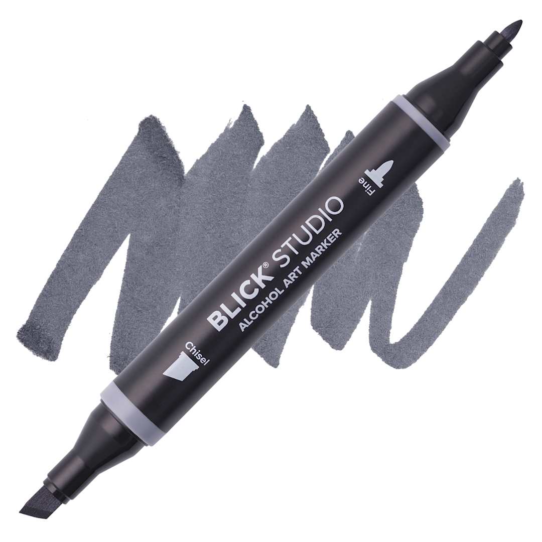 Open in modal - Blick Studio Alcohol Art Marker - 029 Cool Gray 70%, swatch and marker