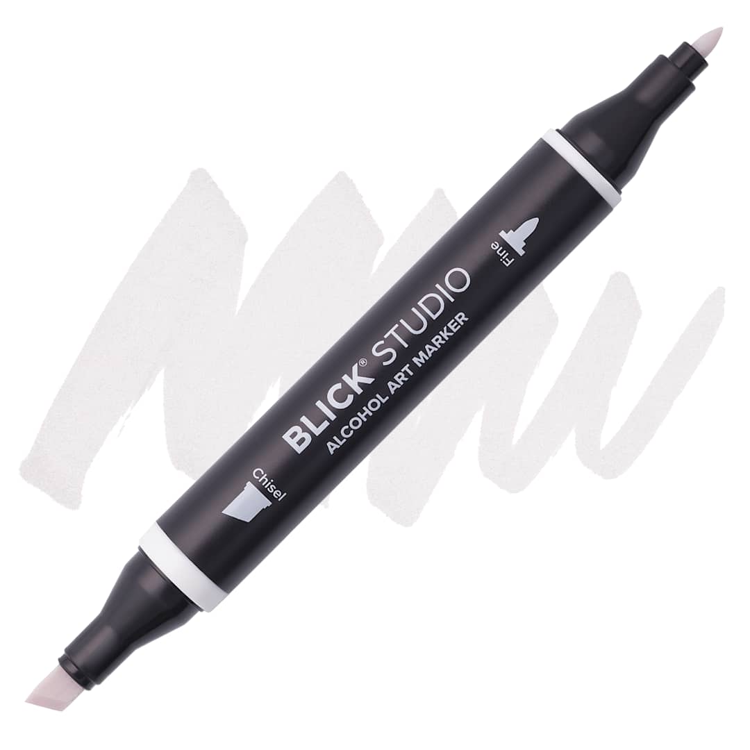Open in modal - Blick Studio Alcohol Art Marker - 053 Warm Gray 10%, swatch and marker