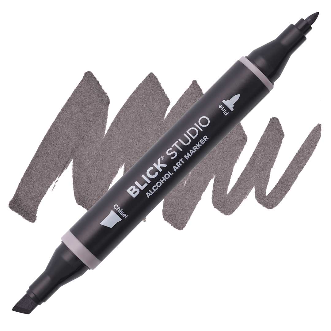 Open in modal - Blick Studio Alcohol Art Marker - 059 Warm Gray 70%, swatch and marker