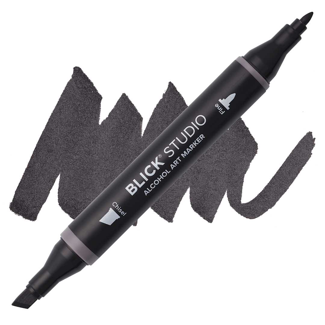 Open in modal - Blick Studio Alcohol Art Marker - 061 Warm Gray 90%, swatch and marker
