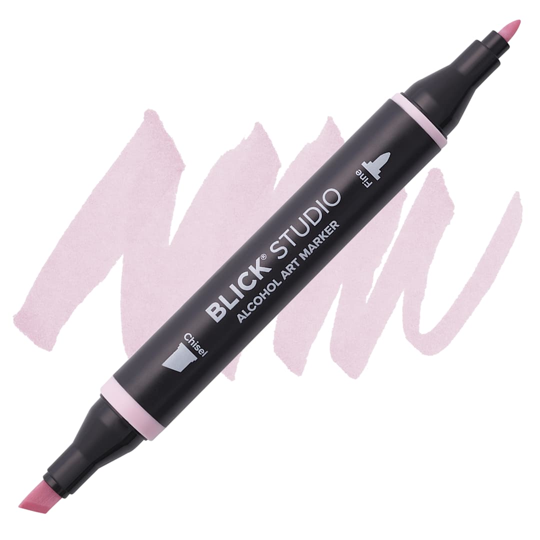 Open in modal - Blick Studio Alcohol Art Marker - 129 Cherry Blossom, swatch and marker