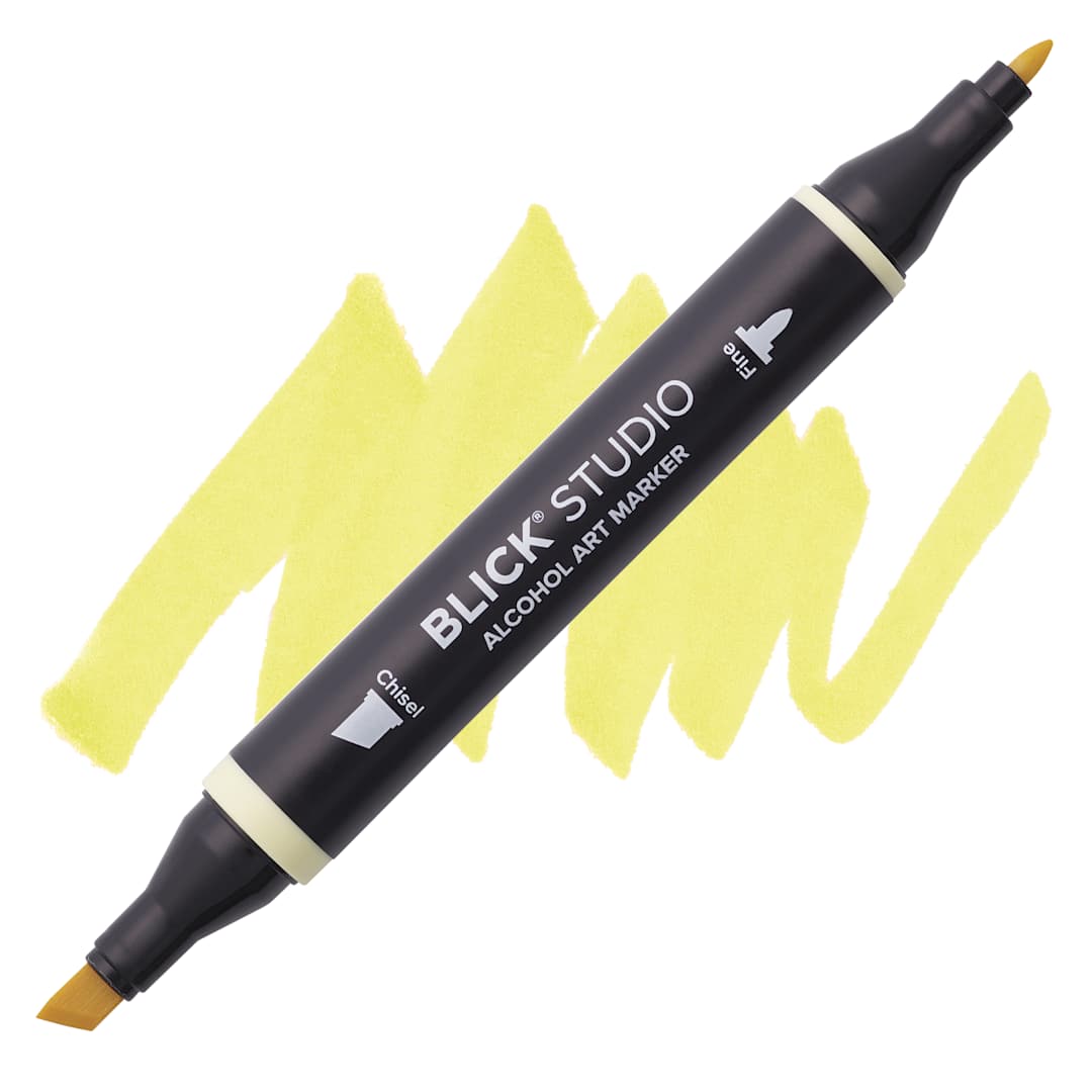 Open in modal - Blick Studio Alcohol Art Marker - 066 Maize, swatch and marker