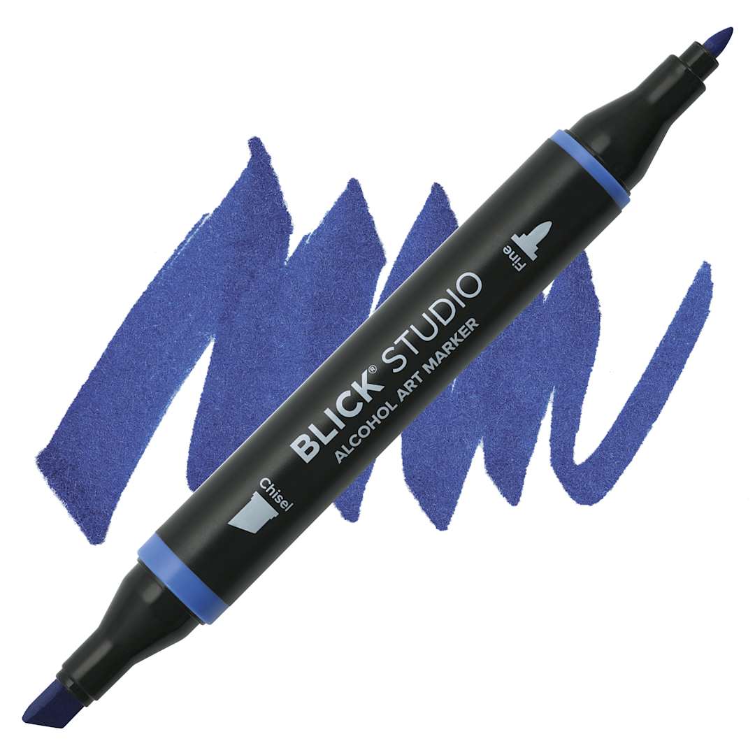 Open in modal - Blick Studio Alcohol Art Marker - 561 Cornflower Blue, swatch and marker
