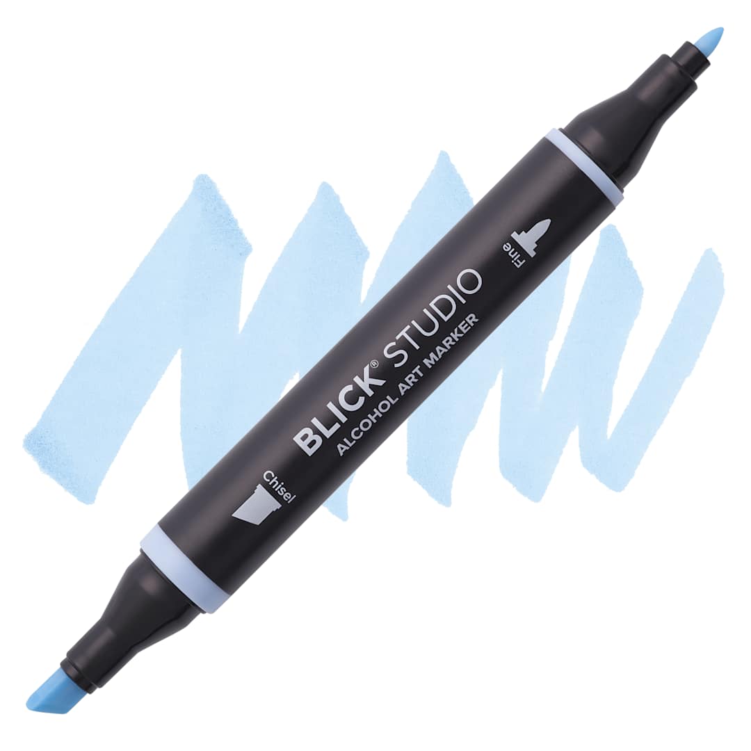 Open in modal - Blick Studio Alcohol Art Marker - 551 Carolina Blue, swatch and marker
