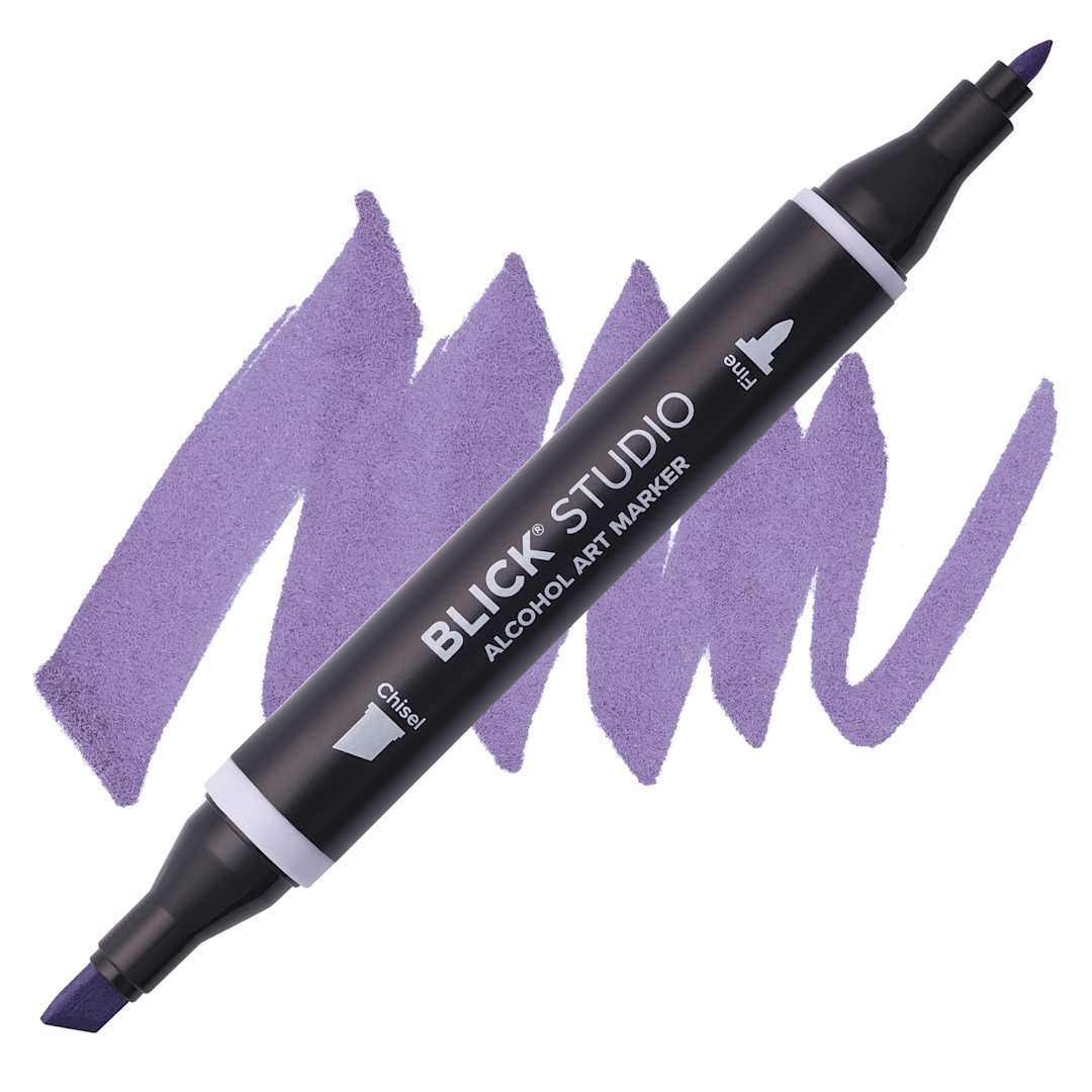 Open in modal - Blick Studio Alcohol Art Marker - 040 Lilac, swatch and marker