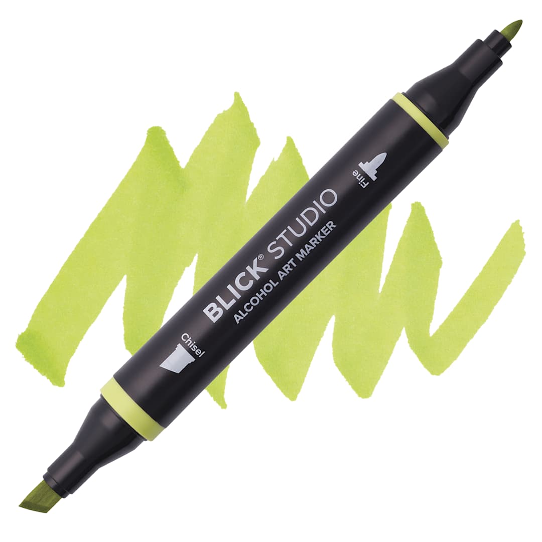 Open in modal - Blick Studio Alcohol Art Marker - 042 Chartreuse, swatch and marker