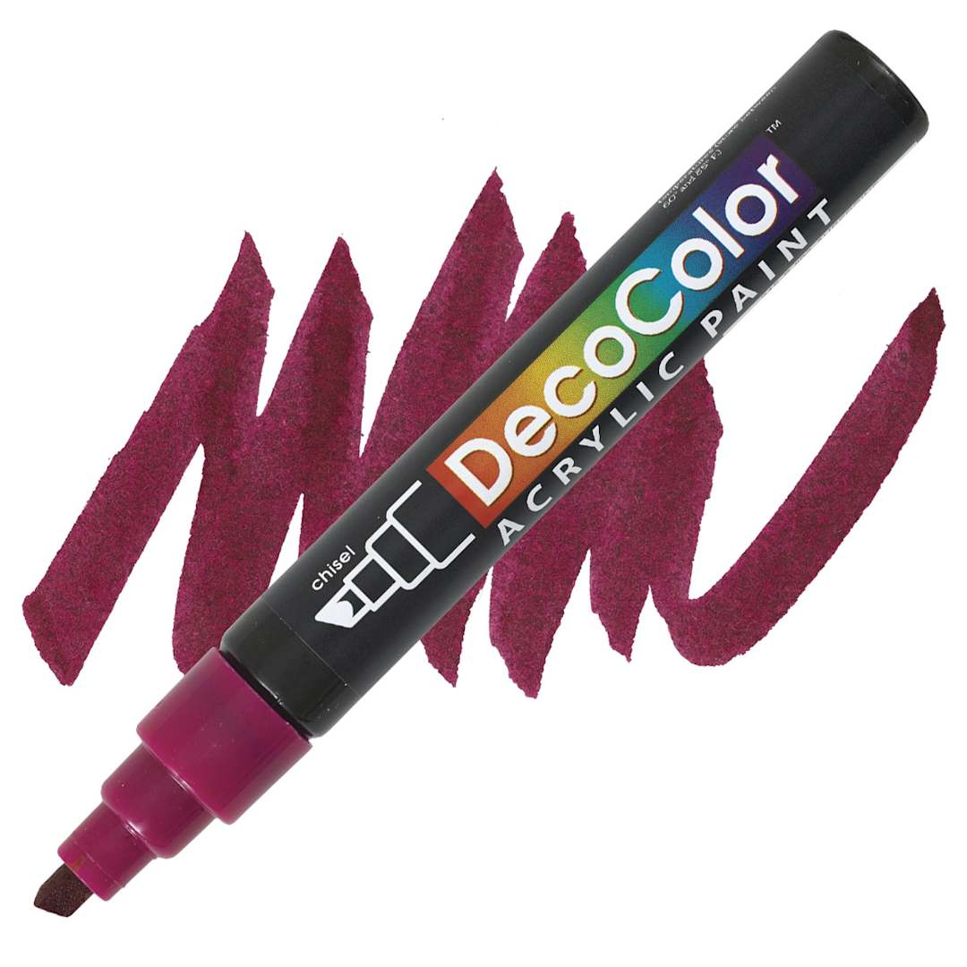 Open in modal - Decocolor Acrylic Paint Marker - Aubergine marker and swatch