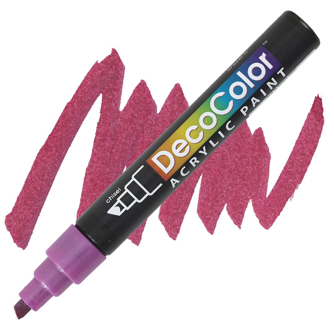 Open in modal - Decocolor Acrylic Paint Marker - Metallic Red marker and swatch