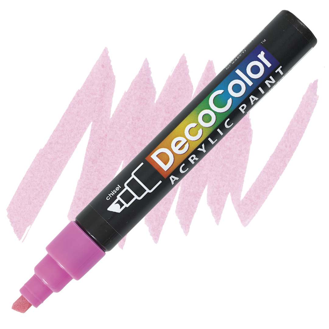 Open in modal - Decocolor Acrylic Paint Marker - Pink marker and swatch