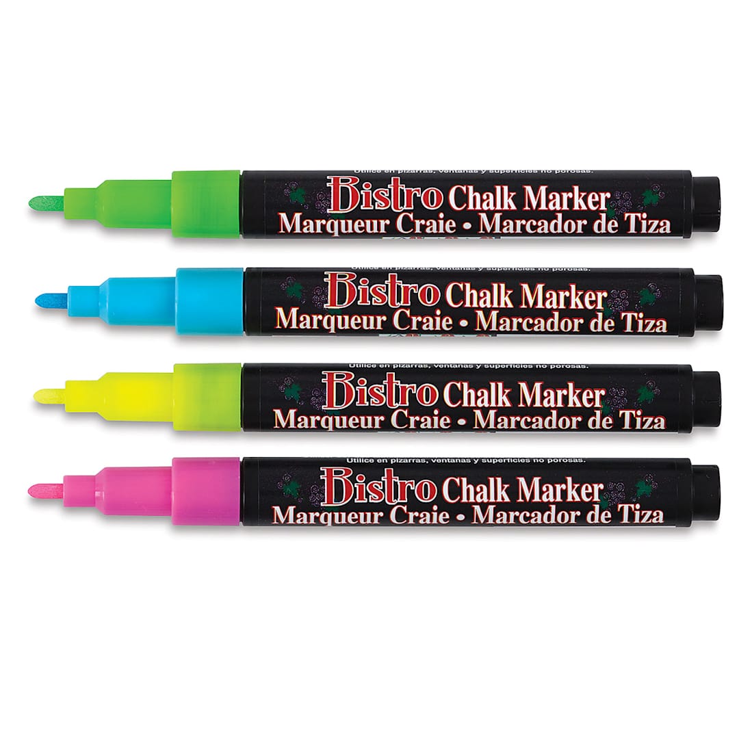 Open in modal - Marvy Uchida Bistro Chalk Marker - Set of 4, Set A, 3 mm