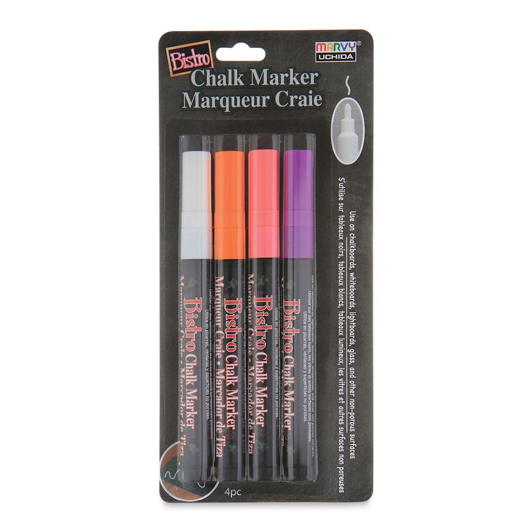 Open in modal - Marvy Uchida Bistro Chalk Marker - Assorted Colors, Set B, 3 mm