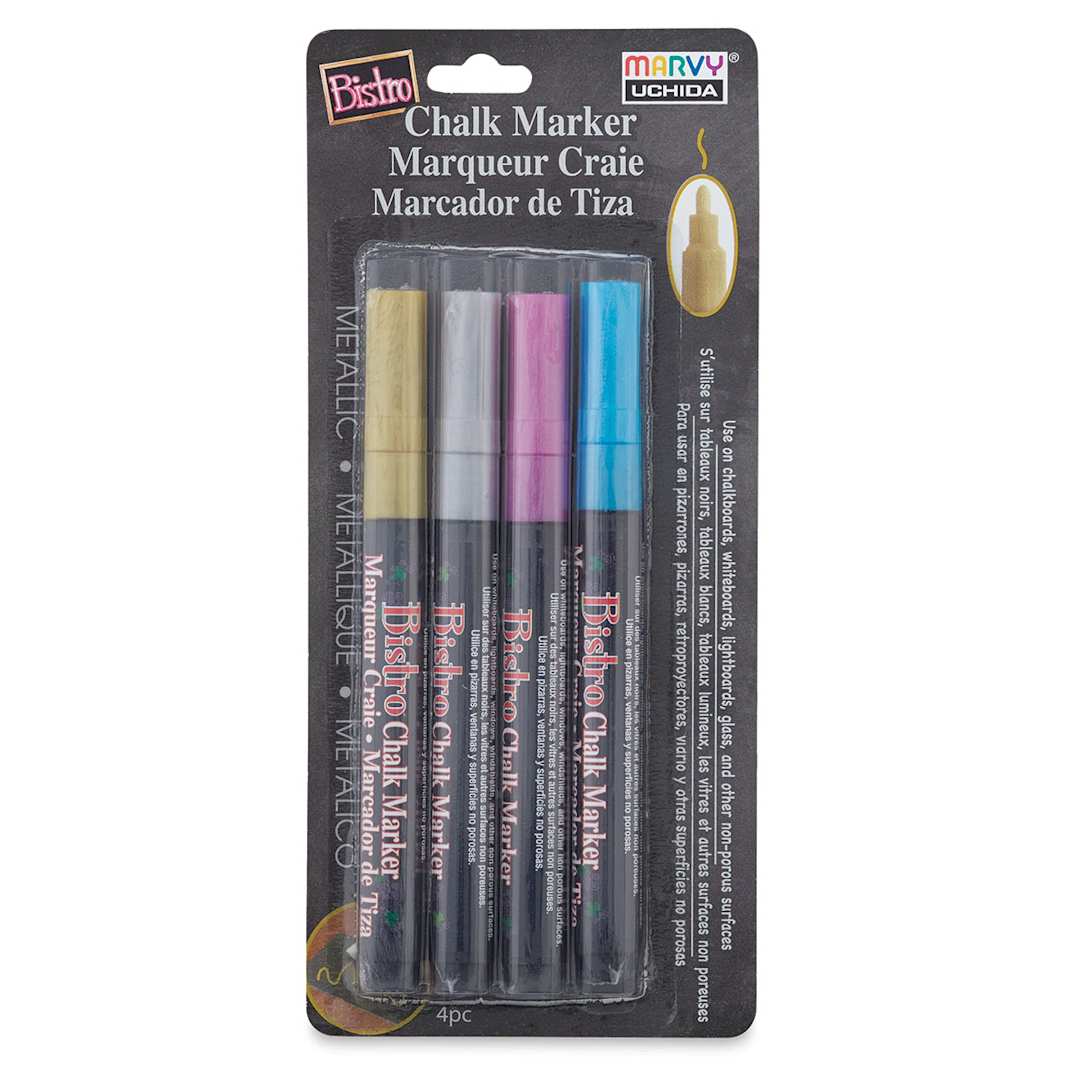 Open in modal - Bistro Chalk Marker Set - Set of 4 3 mm Metallic Markers in package