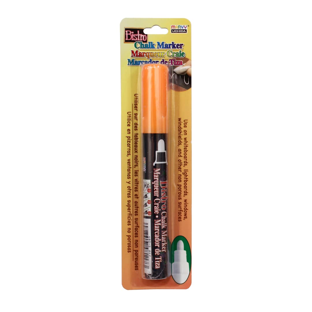 Open in modal - Uchida Bistro Chalk Marker Fluorescent Orange - Peggable