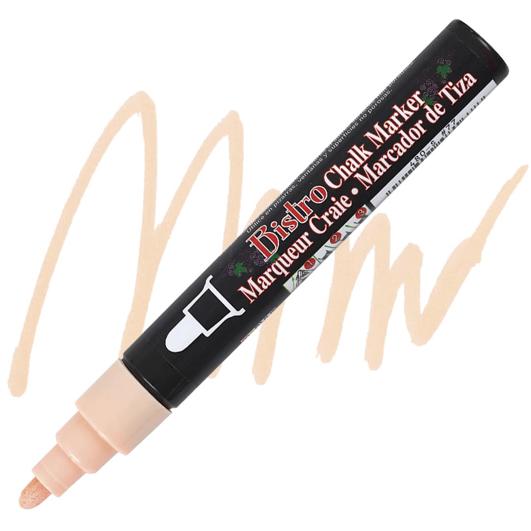 Open in modal - Marvy Uchida Bistro Chalk Marker - Pastel Peach, 6 mm marker and swatch