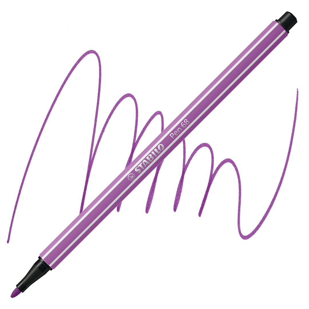 Open in modal - Stabilo Pen 68 - Plum pen and swatch