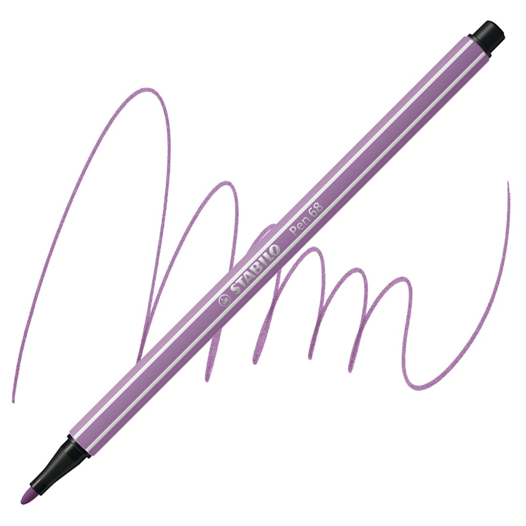 Open in modal - Stabilo Pen 68 - Grey Violet pen and swatch