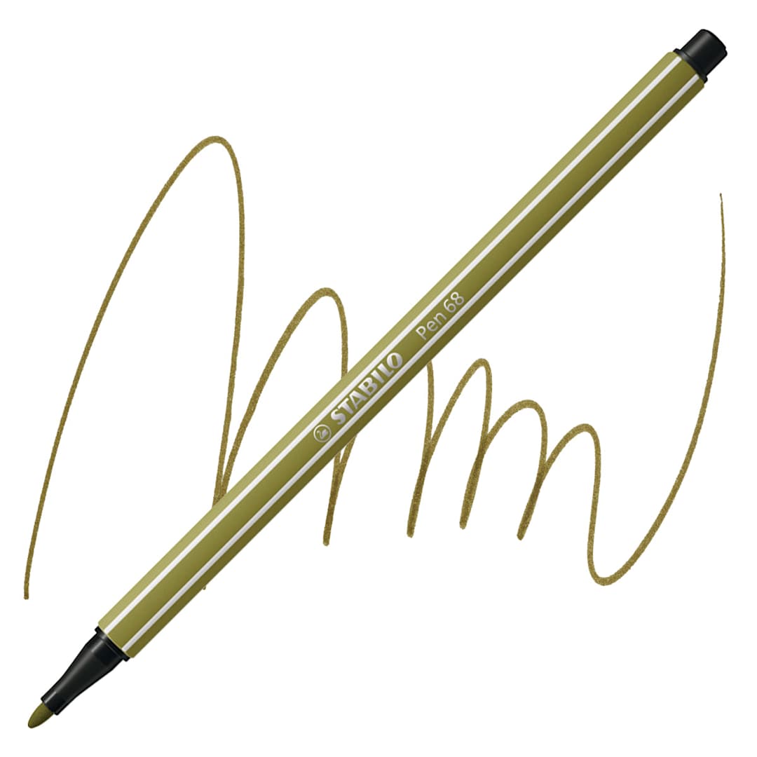 Open in modal - Stabilo Pen 68 - Mud Green pen and swatch